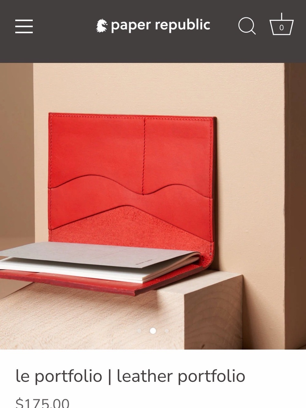 Paper Republic A6 Le Portfolio in Red - Picture 6 of 7